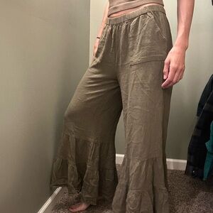 Umgee | Women's Olive Flared Pants